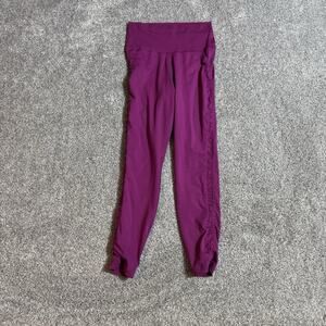 Nike Leggings Womens Small Dri Fit Streetwear Sporty Ruched High Waist Athletic